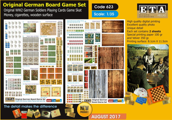 1/35 Scale WWII - Original German Board Game Set