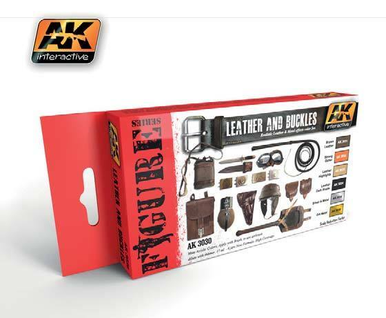 AK ACRYLIC PAINT SET LEATHER AND BUCKLES COLORS SET