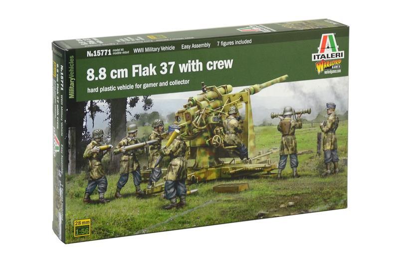 ITALERI MILITARY 1/56 Scale (28mm) 8.8CM FLAK 37