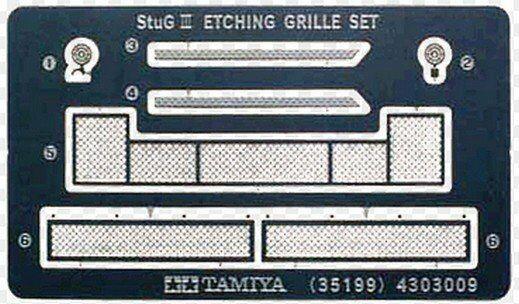 Tamiya 1/35 scale WW2 German StuG III Photo-Etched Grille upgrade set