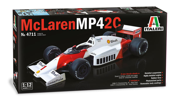 Italeri 1/12 F1 McLaren MP4/2C Prost Rosberg Formula One racing car kit