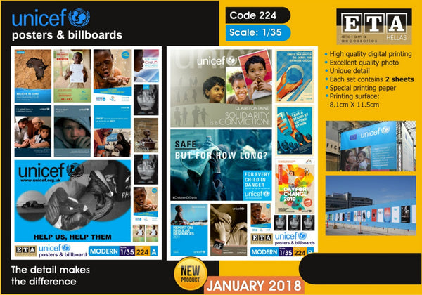 1/35 MODERN Unicef Billboards and posters