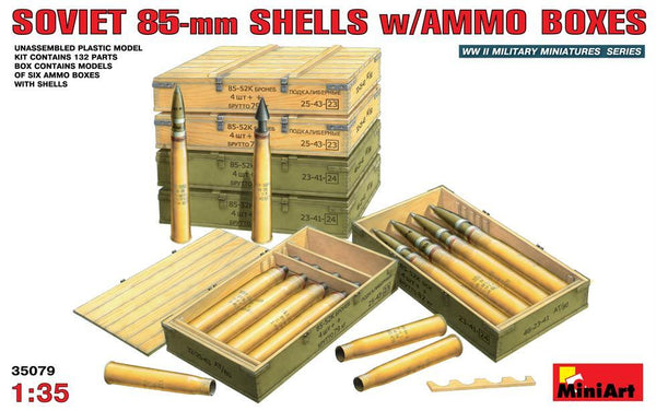 Miniart 1:35 Soviet 85mm Shells w/ Ammo Boxes