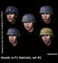 RADO WW2 Head w/FJ helmets, set 2 (5. pcs) 1/35 Scale resin model