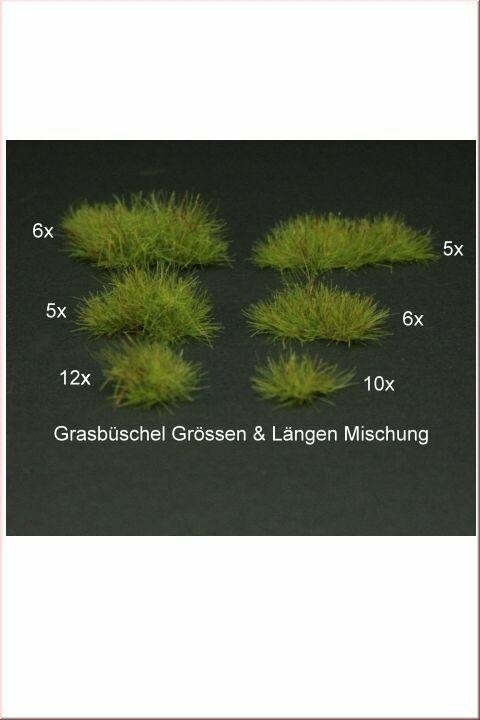 1/35 Scale Greenline Mixed Grass Tufts Dark Green