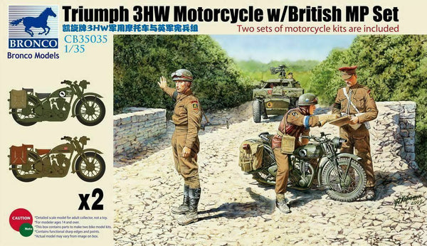 1/35 Scale Triumph 3HW Motorcycle with MP Figure Set