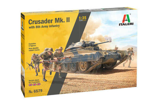 Italeri 1/35 CRUSADER MK II WITH 8TH ARMY INFANTRY