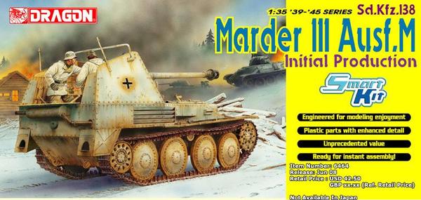 Dragon 1/35 scale WW2 German MARDER III AUSF M INITIAL PRODUCTION