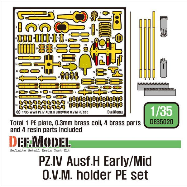 1/35 scale photoetched upgrade setPZ.IV Ausf.H  O.V.M. PE set (for Academy, ETC 1/35)