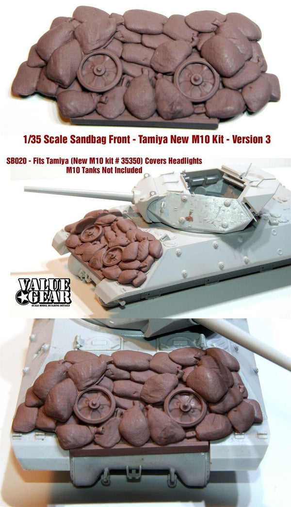 1/35 scale resin model SB020 M10 Sandbag Fronts V3 (TAMIYA NEW M10 KIT)