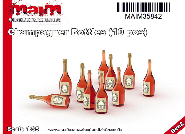 MaiM 1/35 scale Bottles of Champagne Red