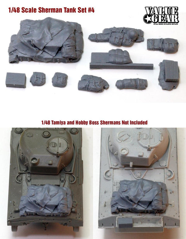 1/48 Scale resin stowage set Sherman Tank Set #4