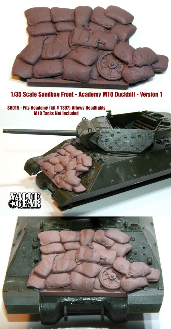 1/35 scale resin model SB015 M10 Sandbag Fronts V1 (ACADEMY M10)