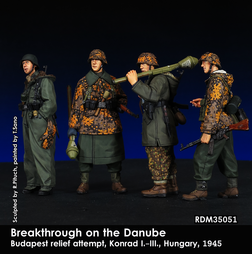 RADO WW2 Breakthrough on the Danube, Budapest relief attempts, Konrad I-III, Hungary 1945  (4 figures)