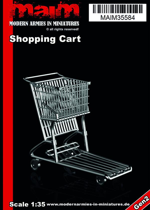 MAIM Shopping Cart / Supermarket Trolley #2 / 1:35 scale 3D printed