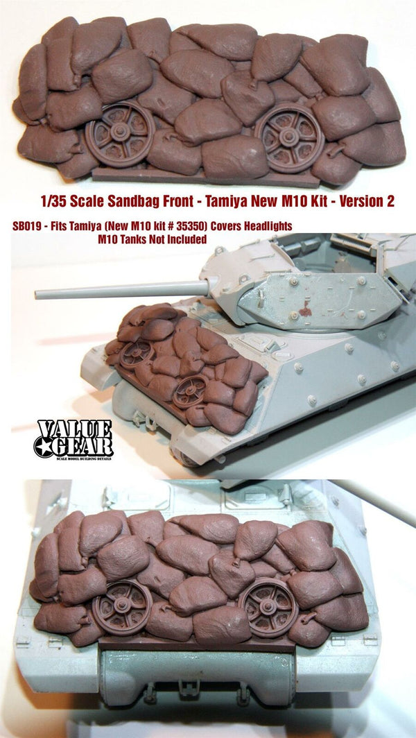 1/35 scale resin model SB019 M10 Sandbag Fronts V2 (TAMIYA NEW M10 KIT)