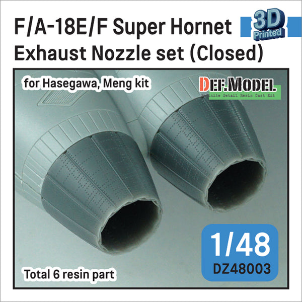 DEF Models 1/48 F/A-18E/F Super Hornet Nozzle set - Closed (for Hasegawa, Meng 1/48)