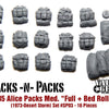 1/35 Scale resin kit US Alice Packs "Medium Full w/Blankies & Ponchos" (1973-95)
