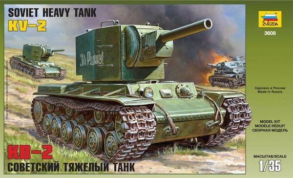 Zvezda 1/35 scale KV-2 WW2 Russian Soviet tank model kit