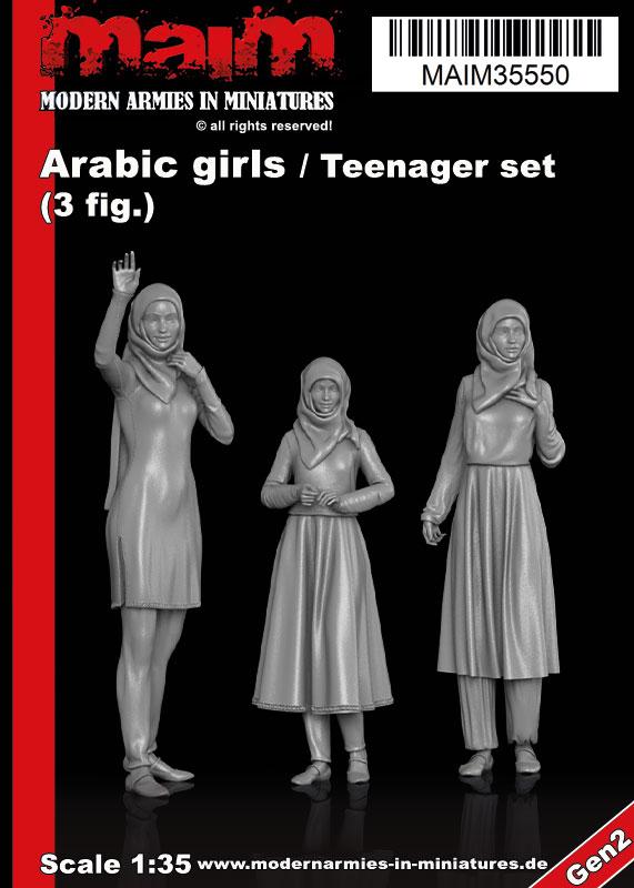 1/35 scale 3D printed model kit - Arabic Girls (3 Figures) / 1:35