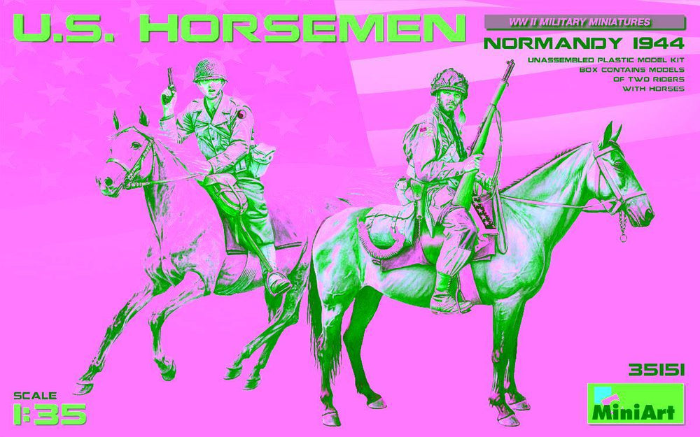 1/35 scale model kit Miniart U.S. Horsemen, Normandy 1944