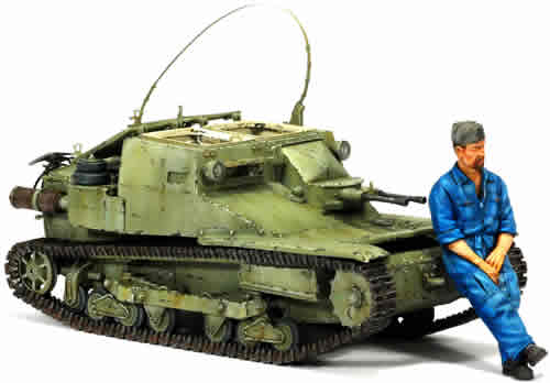 1/35 Scale Resin kit WW2 Radio Tank CV 33 RFCA 37 with figure