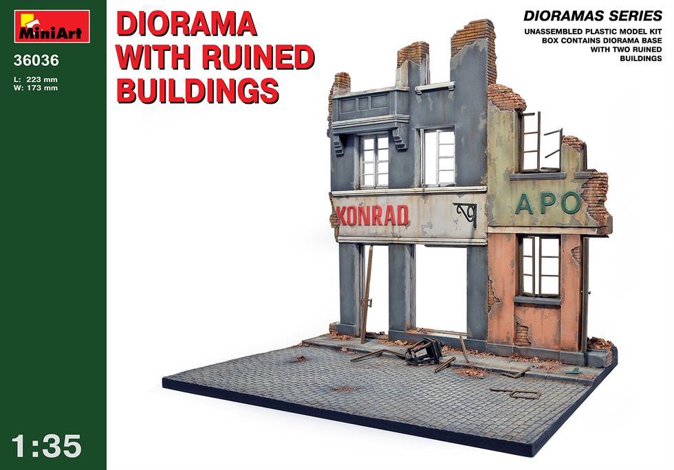 MiniArt 1:35 Scale Ardennes Building Plastic Model Kit - 1:35