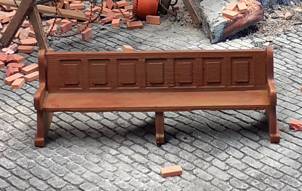 Wargaming Warhammer 28mm Blot Action 3D printed Church Pew