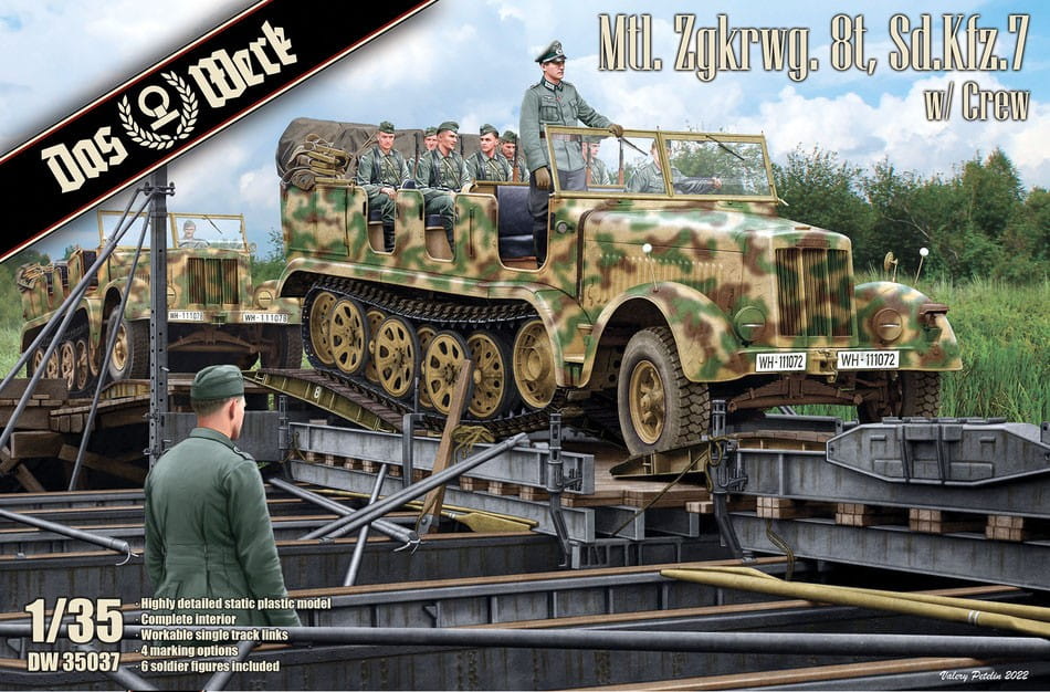 Das Werk 1/35 WW2 German Sd.Kfz.7 - mtl. Zgkrwg. 8t w/Crew