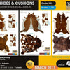 Cowhides & Cushions - 1/35 scale - 3 sheets