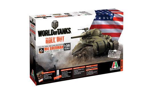 ITALERI 1/35 MILITARY SHERMAN 1/56 WORLD OF TANKS