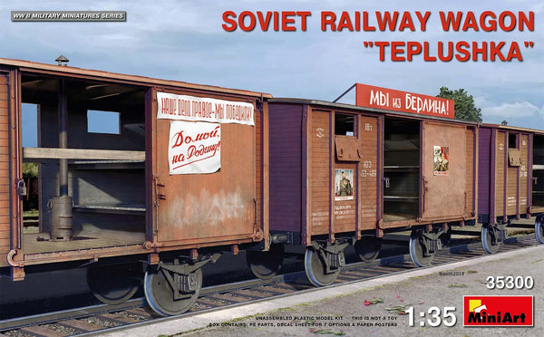 Miniart 1/35 scale SOVIET RAILWAY WAGON "TEPLUSHKA"