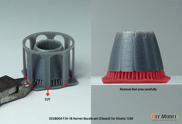 DEF Models 1/48 F/A-18A Hornet Nozzle set - Closed (for Kinetic 1/48)