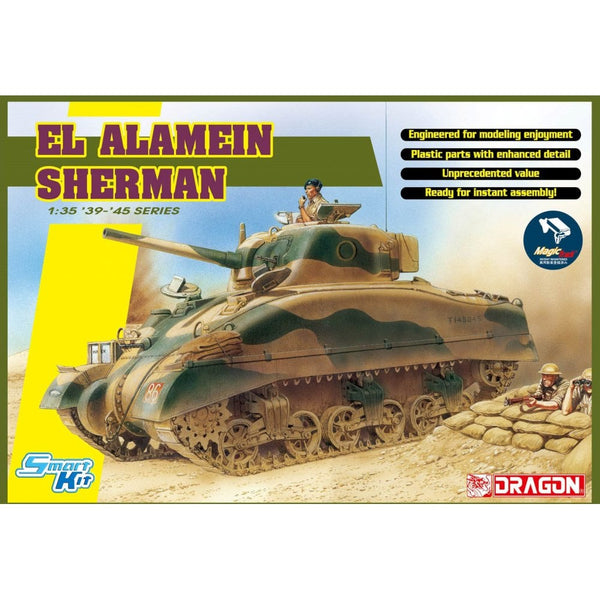 DRAGON WW2 1/35 EL ALAMEIN SHERMAN WITH MAGIC TRACK