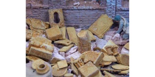 1/72 Scale metal scrap rusty 50 g