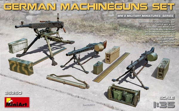 German Machine Gun set. Contains (Mg-34, MG-42, ZB-53
