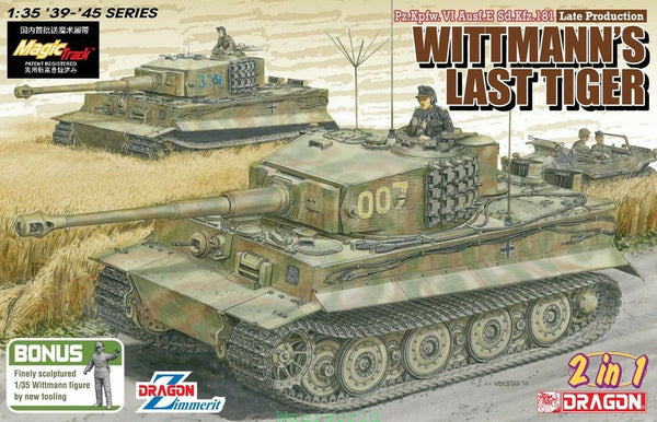 Dragon 1/35 scale WW2 German WITTMANN'S LAST TIGER with Zimmerit