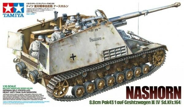Tamiya 1/35 scale WW2 German Nashorn tank model kit