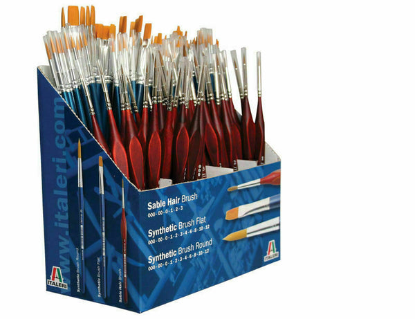 Italeri Paint Brushes for Model Making - Available in Several Sizes and Styles
