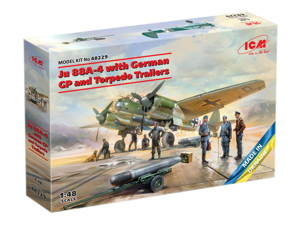 ICM 1/48 WW2 German Junkers Ju-88A-4 with German Ground Personnel