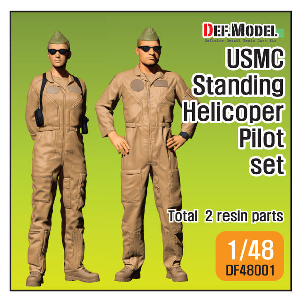 DEF Models 1/48 USMC Helicopter Pilot standing set