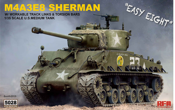 Rye Field Model 1/35 Sherman M4A3E8 with Workable Track Links