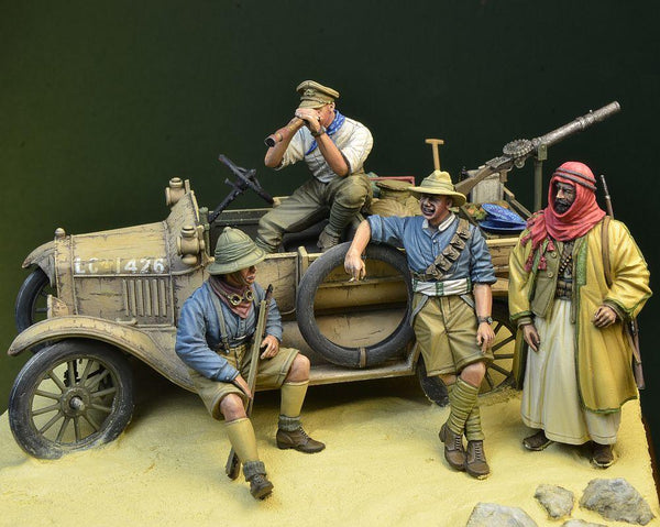 1/35 Scale resin model kit WWI Desert Patrol - LCP Ford T Crew w. accessories