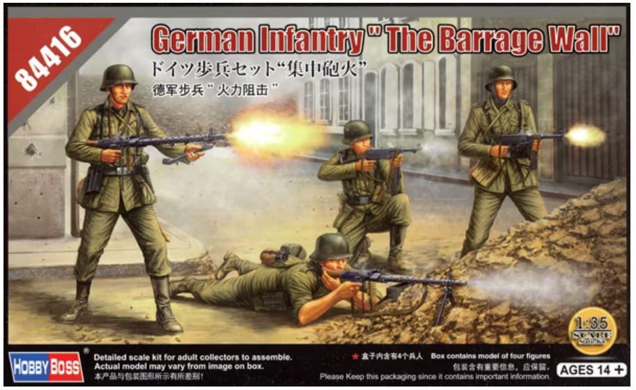 Hobbyboss 1:35 WW2 German Infantry " The Barrage Wall"