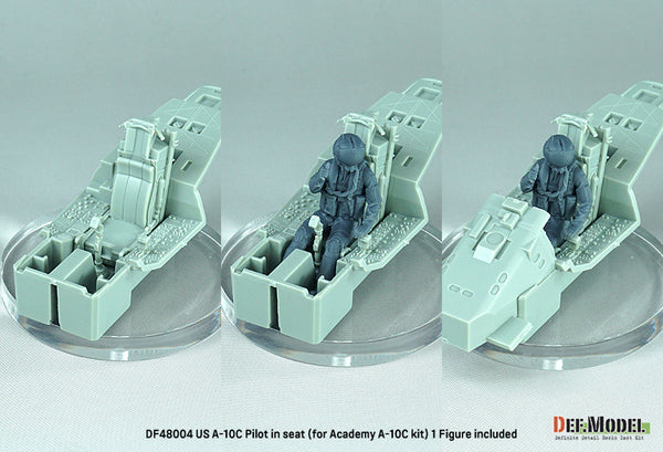 DEF Models 1/48 US A-10C Pilot in seat (for Academy A-10C kit)(3d Printed kit)