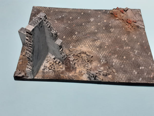 FoG Models 1/35 European House ruin and street diorama base 275mm x 220mm