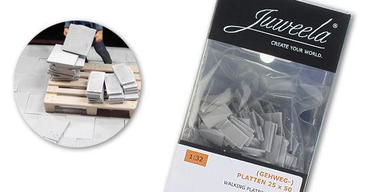 Walkway plates 25mm 50mm light grey paving slabs