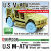 DEF models 1/35 scale US M1240A1 M-atv Sagged wheel set (for RFM 1/35)