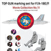 DEF Models 1/48 F/A-18E/F Super Hornet Decal set - Movie Collection No.11 w/ 2 Pilot Fig.s
