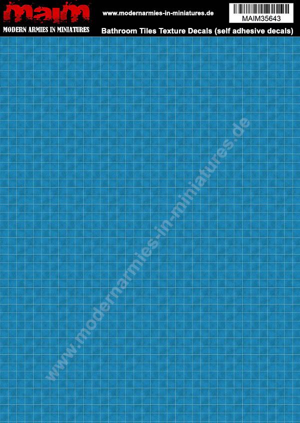 MAIM Bathroom Tiles Texture Decals (17*24cm Sheet)  (self adhesive decals) / 1/35 scale